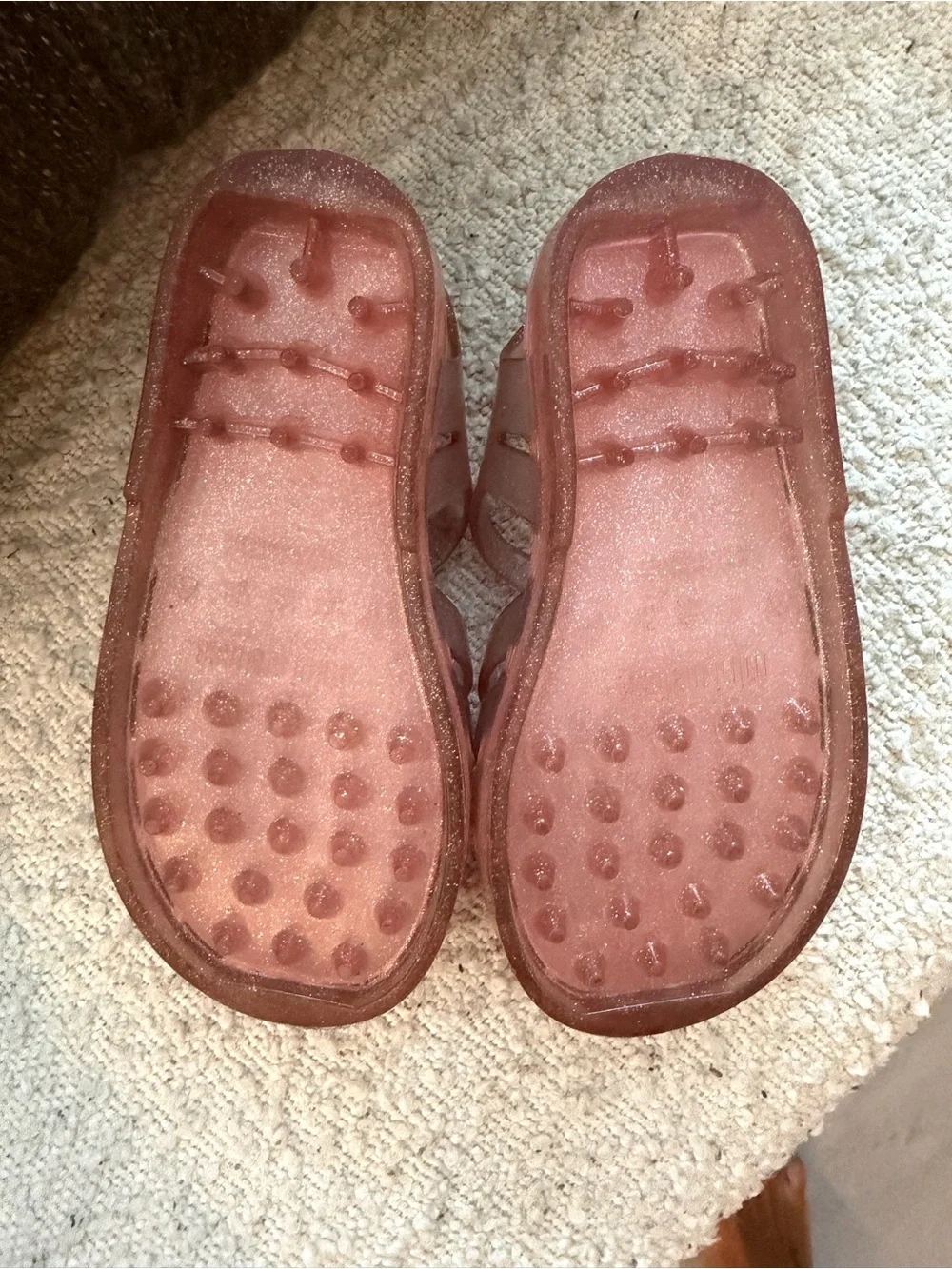 Mini Melissa Pink Glitter Jelly Sandals | Toddler Size 8  Worn Once